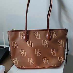 Dooney & Bourke Tan Monogram Tote